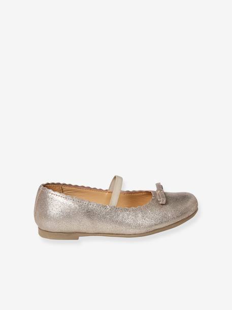 Mädchen Ballerinas - beige metallic+marine+rosa - 9