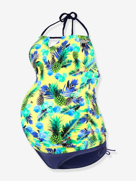 Umstands-Tankini ALOHA CACHE COEUR - gelb/marine tropical - 3