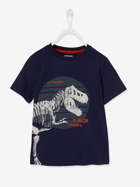 Jungen T-Shirt, Dinosaurier Oeko-Tex - dunkelblau+mintgrün - 1