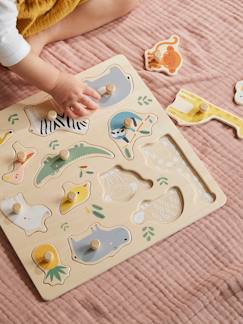 Spielzeug-Lernspielzeug-Baby Steckpuzzle DSCHUNGEL, Holz FSC®
