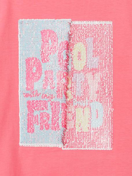Mädchen T-Shirt, Wende-Pailletten - rosa - 5
