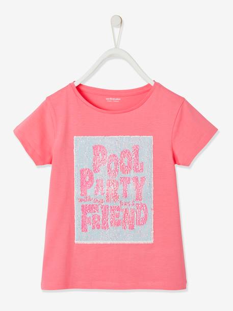 Mädchen T-Shirt, Wende-Pailletten - rosa - 2