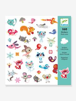 Spielzeug-Kreativität-Sticker, Collagen & Knetmasse-160 Sticker KLEINE FREUNDE DJECO