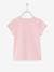 vertbaudet x Studio Jonesie: Mädchen T-Shirt FAMILY TEAM, Bio-Baumwolle - rosa - 4