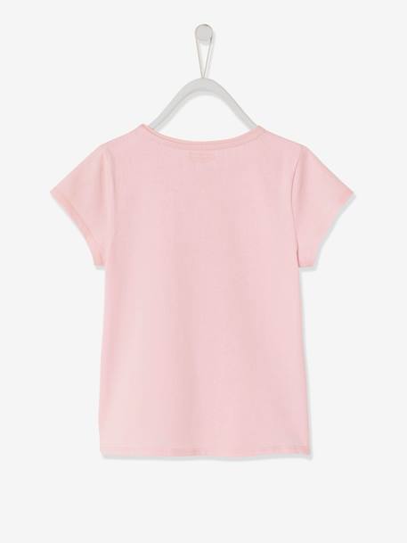 vertbaudet x Studio Jonesie: Mädchen T-Shirt „Family Team“, Bio-Baumwolle - rosa - 4