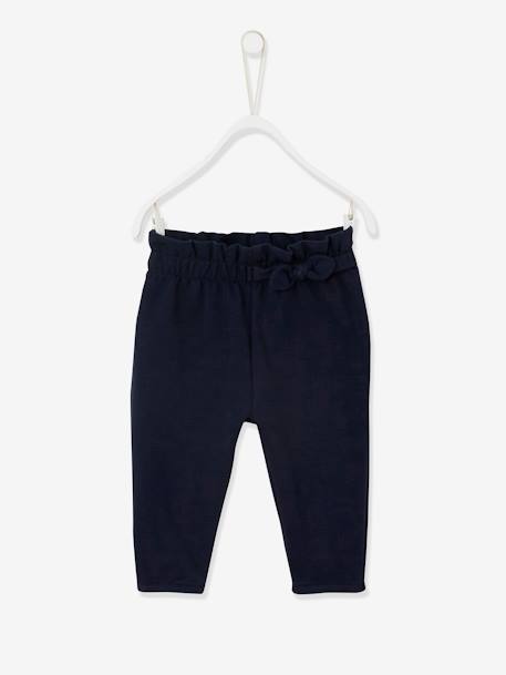 Baby Sweathose, Dehnbund BASIC Oeko-Tex - koralle+nachtblau - 4