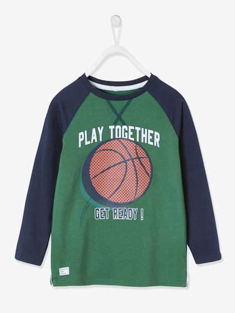Jungen Sport-Shirt, Basketball - grün - 2