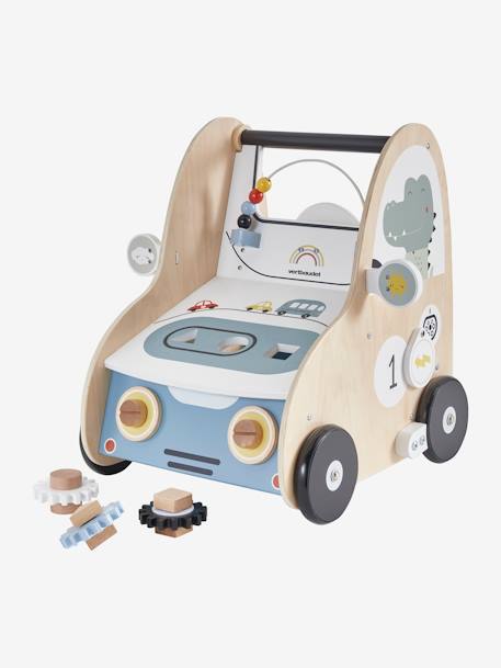 Baby Lauflernwagen mit Bremse, Holz FSC® - mehrfarbig - 5