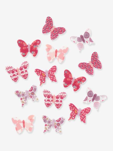 Kinderzimmer 14er-Set Deko-Schmetterlinge - mehrfarbig+rosa - 1