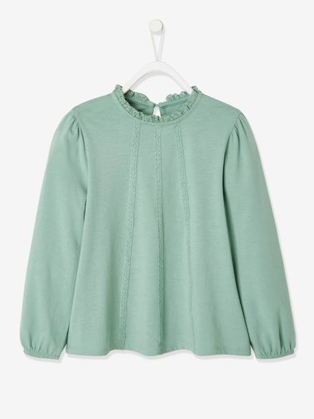 Mädchen Blusenshirt BASIC - grün+marine+weiß - 2