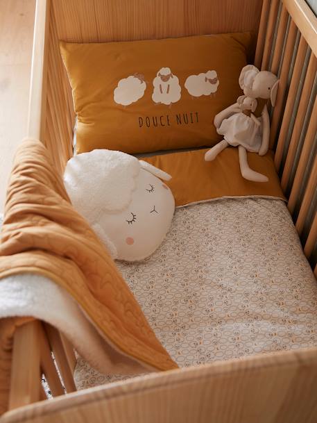 Baby Bettbezug ohne Kissenbezug SCHÄFCHEN Oeko-Tex - gelb - 4