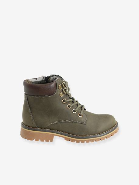 Jungen Schnürboots mit Reißverschluss - dunkelkhaki - 2