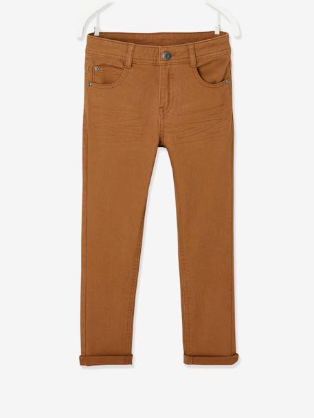 Jungen Slim-Fit-Hose, Hüftweite COMFORT Oeko-Tex - beige+hellbraun - 9