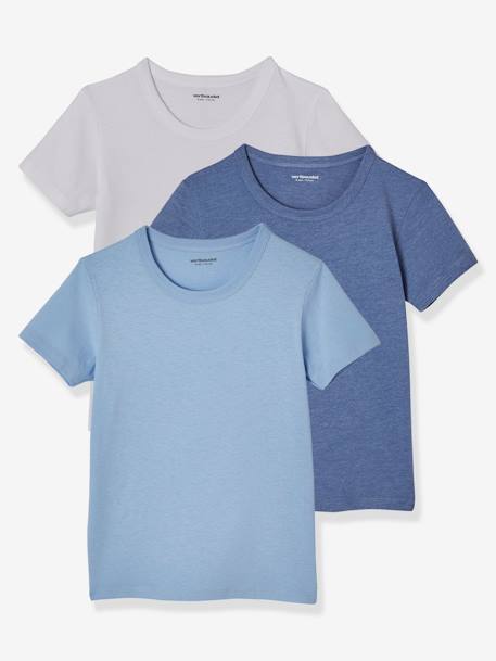 3er-Pack Jungen T-Shirts BASIC Oeko-Tex - pack blau+pack schwarz/grau - 1
