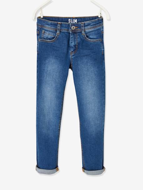 Jungen Slim-Fit-Jeans WATERLESS, Hüftweite SLIM - blue stone+dark blue+double stone+dunkelgrau - 4