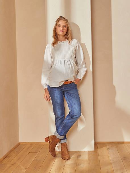 Umstands-Jeans mit Stretch-Einsatz, Mom-Fit - blue stone+blue stone+grau+grau - 4