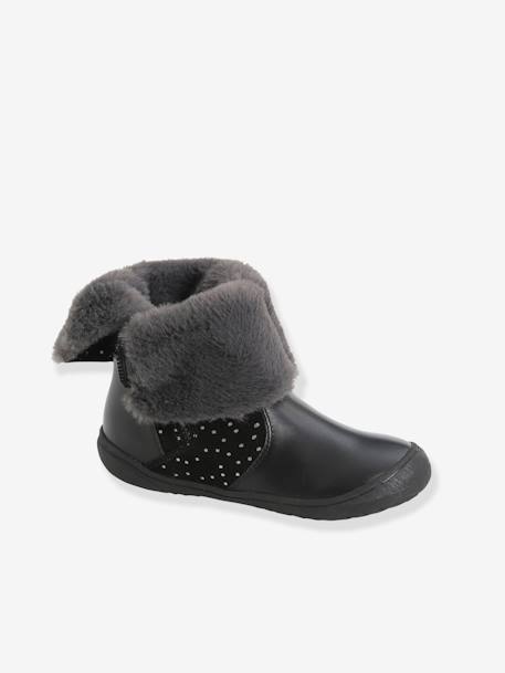 Mädchen Winterboots zum Umschlagen - braun+schwarz - 8