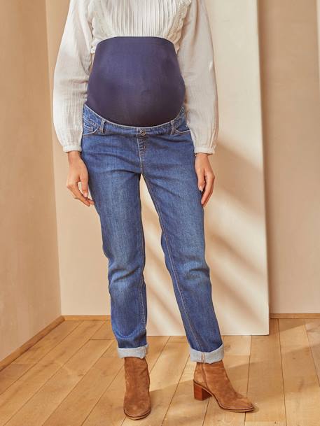 Umstands-Jeans mit Stretch-Einsatz, Mom-Fit - blue stone+grau+hellblau - 1