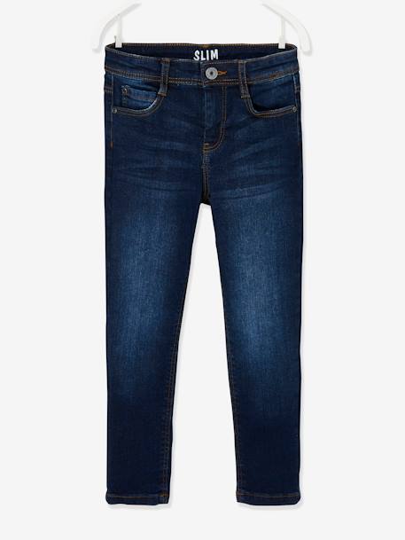 Jungen Slim-Fit-Jeans WATERLESS, Hüftweite COMFORT Oeko-Tex - blue stone+dark blue+double stone+dunkelgrau - 7