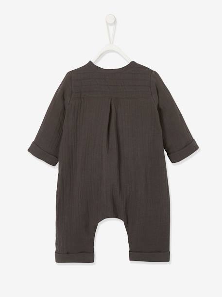 Baby Overall, Musselin - anthrazit - 2