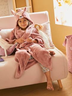 Maedchenkleidung-Kinder & Eltern Decke mit Kapuze und Ärmeln