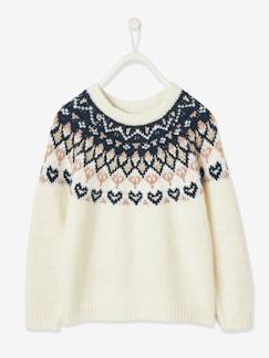 Maedchenkleidung-Pullover, Strickjacken & Sweatshirts-Mädchen Jacquard-Pullover