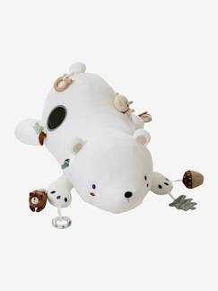 Spielzeug-Baby-Activity-Stofftier GRÜNER WALD, Eisbär