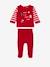 Baby Weihnachts-Schlafanzug aus Samt - rot - 1