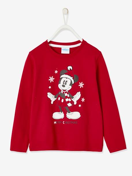 Jungen Weihnachts-Schlafanzug Disney MICKY MAUS - rot/rot gestreift - 5