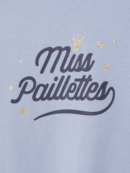 Mädchen Shirt mit Message-Print, Glanzdetails Oeko Tex® - blaugrau+dunkelgrün+marine+marine+rosa+rot+zartrosa - 3