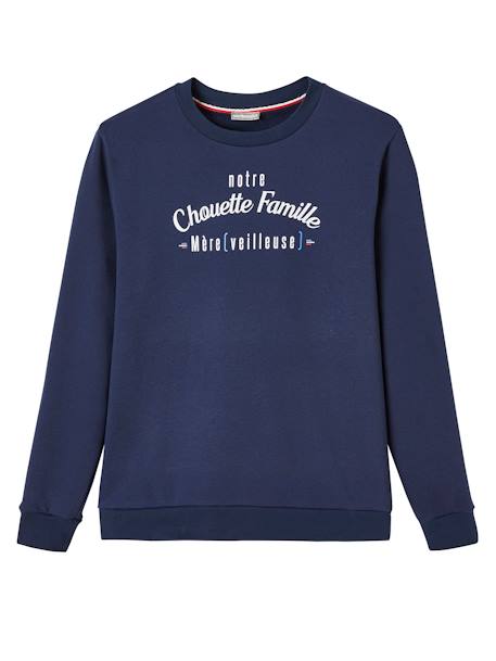 Damen Sweatshirt ,,Notre Chouette Famille' x vertbaudet, Familien-Kollektion - blaugrau - 1