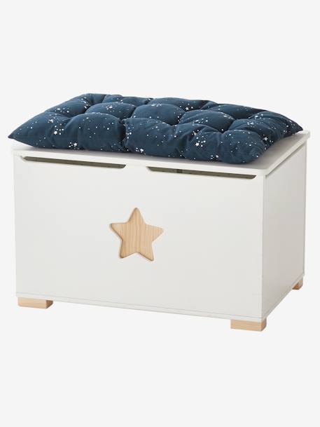 Kinderzimmer Kissen für Sitzbank oder Truhe - nachtblau polarstern+senfgelb ethnomuster - 2