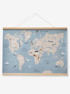 -Kinderzimmer Weltkarte mit Aufhängung