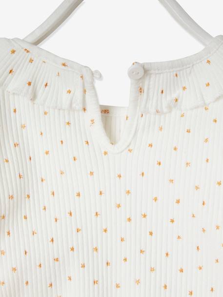 Baby Weihnachts-Geschenkset: Shirt & Tüllrock - wollweiß bedruckt - 7