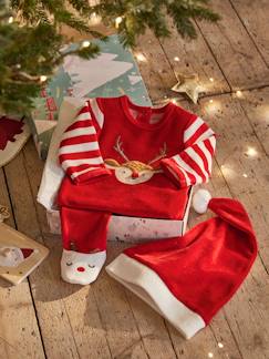 Günstige Mehrstück-Packungen-Babymode-Strampler & Schlafanzüge-Baby Weihnachts-Geschenkset: Strampler & Mütze