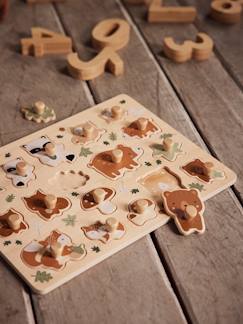 Spielzeug-Lernspielzeug-Baby Steckpuzzle GRÜNER WALD, Holz FSC®