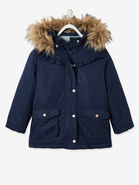 Mädchen 3-in-1-Jacke mit Recycling-Polyester - nachtblau - 1