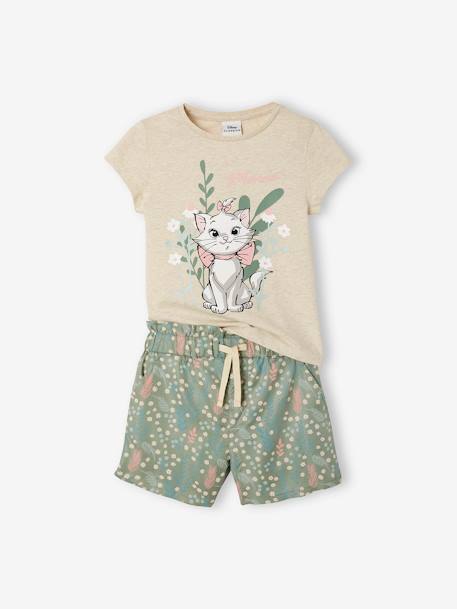 Kinder-Set: T-Shirt & Shorts Disney ARISTOCATS MARIE - beige+hellkhaki - 2