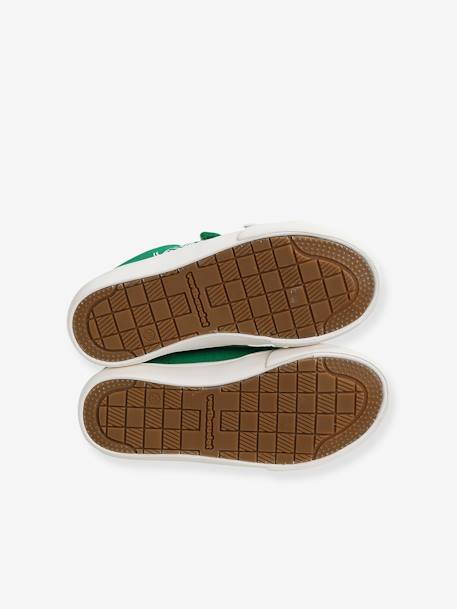 Jungen Stoff-Sneakers mit Klettverschluss - grün+marine/grau - 5
