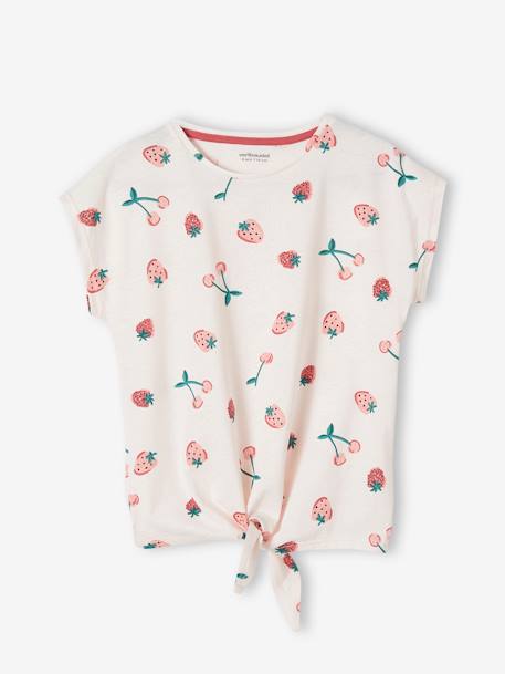 Mädchen T-Shirt Oeko-Tex - grün+khaki+marine+vanille+wollweiß+zartrosa/kirschen+erdbeeren - 25