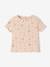 Geripptes Baby T-Shirt mit Blumenprint - altrosa bedruckt - 1