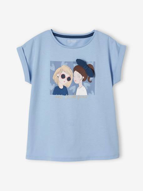 Mädchen T-Shirt, Schleife Oeko-Tex® - blau - 1