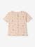 Geripptes Baby T-Shirt mit Blumenprint - altrosa bedruckt - 4