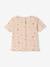 Geripptes Baby T-Shirt mit Blumenprint - altrosa bedruckt - 4