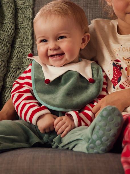 Baby Weihnachts-Geschenkset: Strampler & Lätzchen - tanne - 2