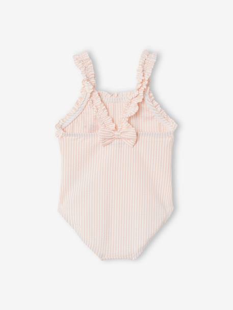 Mädchen Baby Badeanzug - zartrosa gestreift - 2