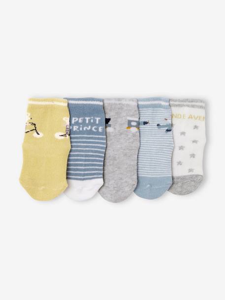 5er-Pack Jungen Baby Socken mit Motiven  Oeko-Tex® - pack blau - 2