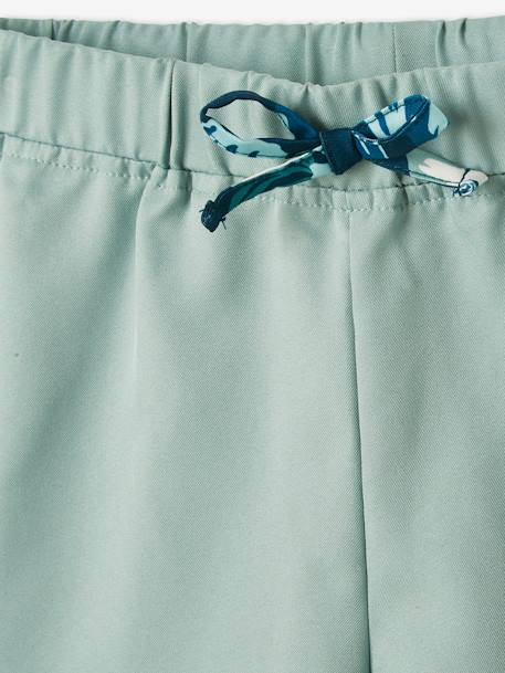 Mädchen Sport-Shorts mit geblümtem Einsatz - aquamarin - 6