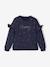 Mädchen Sweatshirt mit Volants - blau bedruckt/kirschen - 1