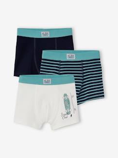Jungenkleidung-Unterwäsche & Socken-Unterhosen & Boxershorts-3er-Pack Jungen Boxershorts, Skater Oeko-Tex®